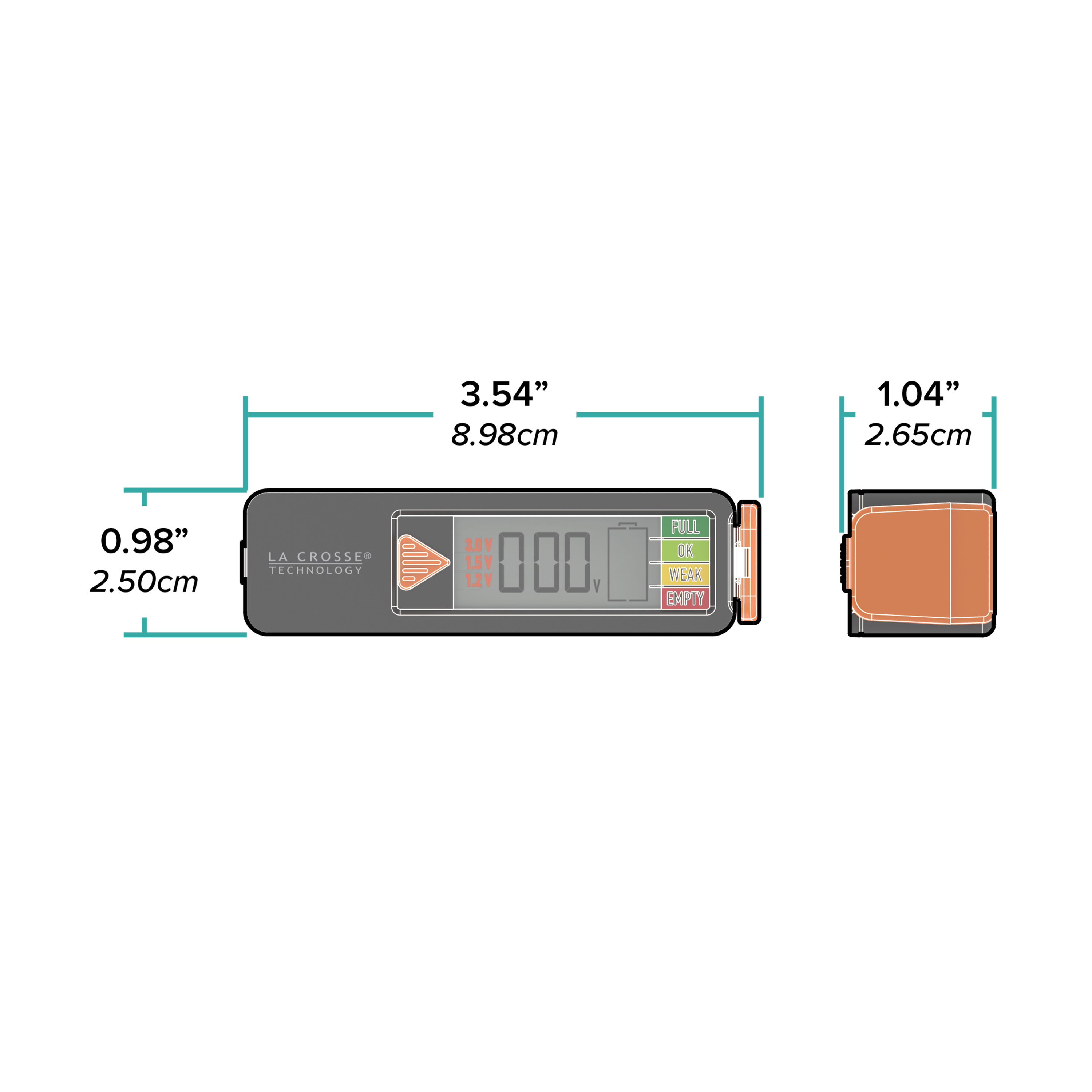 Portable Battery Tester | Digital Charge & Voltage Checker | La